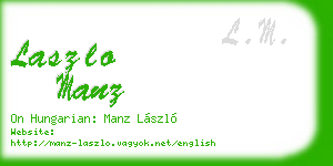 laszlo manz business card